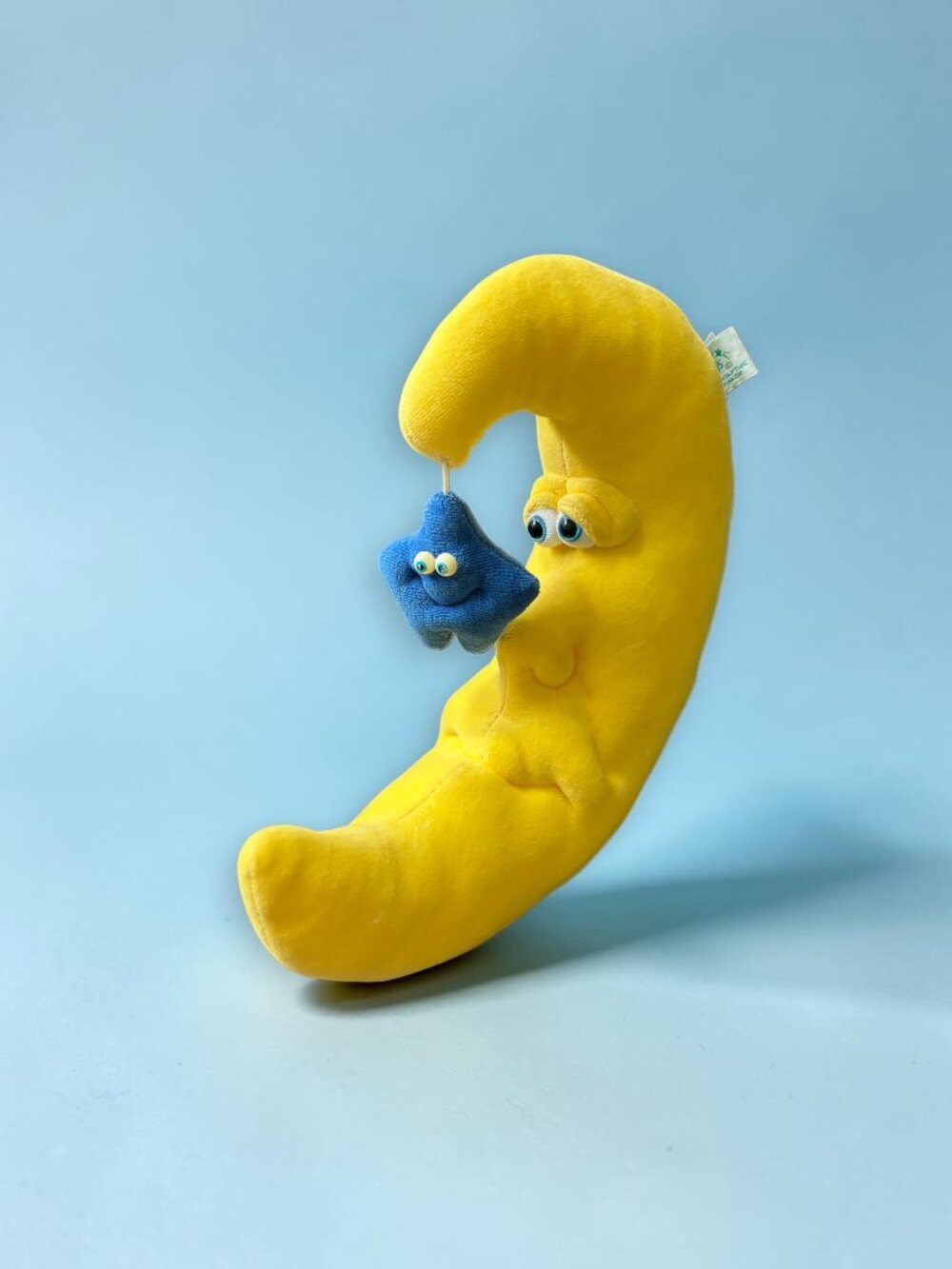 RARE Funny Friends by Jennifer Mazur Yellow Crescent Moon & Star Plush 13"